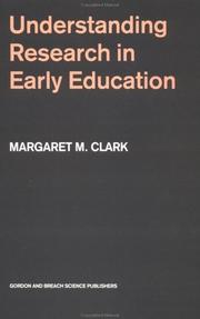 Cover of Understanding research in early education by Margaret Macdonald Clark