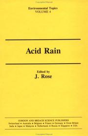 Cover of Acid Rain by J. Rose