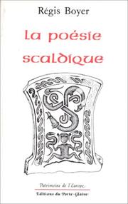 Front cover of La poésie scaldique by Régis Boyer
