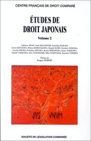 Front cover of Etudes de droit japonais by Awaji, Takehisa