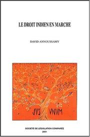 Front cover of Le droit indien en marche by David Annoussamy