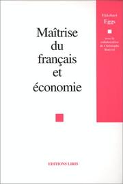 Front cover of Maîtrise du français et économie by Ekkehard Eggs