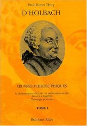 Front cover of Oeuvres philosophiques by Paul Henri Thiry baron d'Holbach