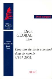 Front cover of Cinq ans de droit comparé dans le monde, 1997-2002 by Louis Vogel