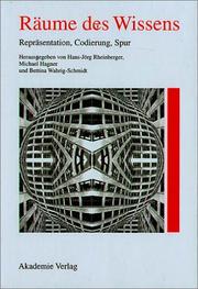 Front cover of Raeume DES Wissens Repraesentation Codierung Spur by VCH