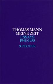 Cover of Essays by Thomas Mann