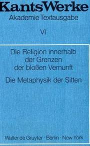 Cover of Die Religion innerhalb der Grenzen der blossen Vernunft by Immanuel Kant