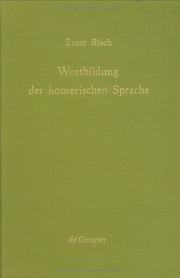 Cover of Wortbildung der homerischen sprache by Ernst Risch