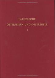 Front cover of Lateinische Osterfeiern und Osterspiele by Walther Lipphardt