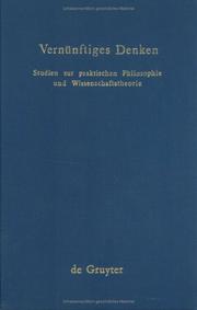 Front cover of Vernünftiges Denken by Jürgen Mittelstraß