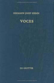 Cover of Voces by Hermann Josef Sieben