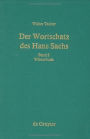 Front cover of Der Wortschatz des Hans Sachs by Walter Tauber