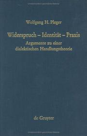 Cover of Widerspruch, Identität, Praxis by Wolfgang H. Pleger