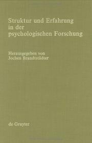 Front cover of Struktur und Erfahrung in der psychologischen Forschung by Jochen Brandtstädter