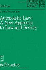 Front cover of Autopoietic Law by Gunther Teubner