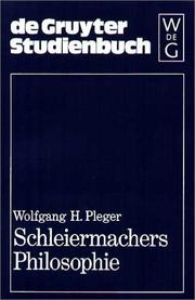 Cover of Schleiermachers Philosophie by Wolfgang H. Pleger