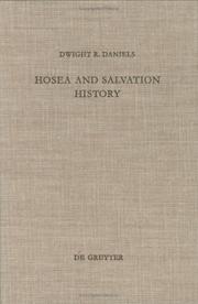 Front cover of Hosea and salvation history by Dwight R. Daniels