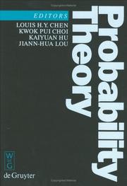 Front cover of Probability theory by Singapore Probability Conference (1989 National University of Singapore)