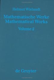 Front cover of Mathematische Werke = Mathematical works by Helmut Wielandt