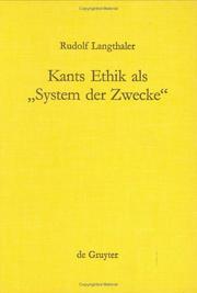 Front cover of Kants Ethik Als System Der Zwecke by Rudolf Langthaler