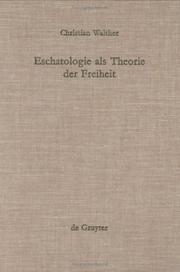 Cover of Eschatologie als Theorie der Freiheit by Christian Walther