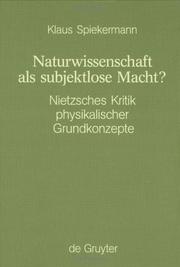 Front cover of Naturwissenschaft als subjektlose Macht? by Klaus Spiekermann