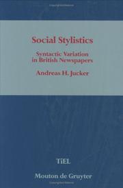 Cover of Social stylistics by Andreas H. Jucker
