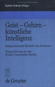 Front cover of Geist, Gehirn, künstliche Intelligenz by Sybille Krämer