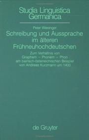 Front cover of Schreibung und Aussprache im älteren Frühneuhochdeutschen by Peter Wiesinger