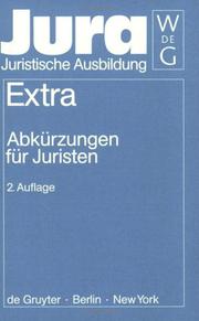 Front cover of Abkürzungen für Juristen by Hildebert Kirchner