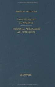 Cover of Oratio ad Graecos by Tatian