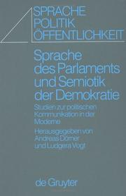 Front cover of Sprache Des Parlaments Und Semiotik Der Demokratie by Andreas Dorner