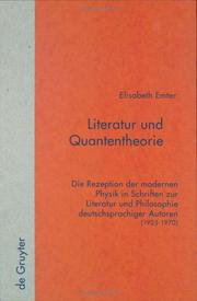 Front cover of Literatur und Quantentheorie by Elisabeth Emter