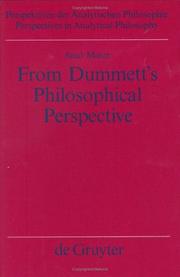 Cover of From Dummett's philosophical perspective by Anat Matar