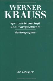 Front cover of Das wissenschaftliche Werk by Krauss, Werner