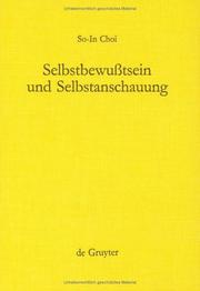 Front cover of Selbstbewusstsein und Selbstanschauung by So-In Choi