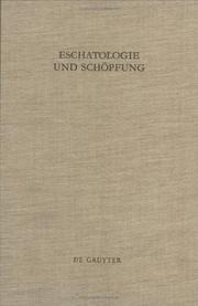 Front cover of Eschatologie und Schöpfung by Erich Grässer