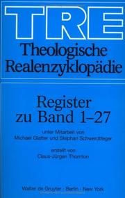 Front cover of Theologische Realenzyklopadie, Tre by Gerhard Muller