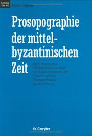 Cover of Prosopographie der mittelbyzantinischen Zeit by Friedhelm Winkelmann