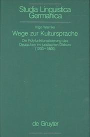 Cover of Wege zur Kultursprache by Ingo Warnke