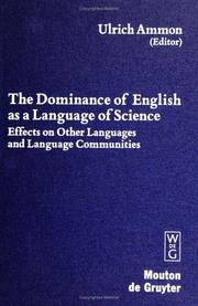 Front cover of The Dominance of English as a Language of Science by Unknown
