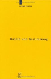 Cover of Dasein Und Bestimmung by Heinz Eidam
