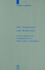 Cover of The Numinous and Modernity by Todd A. Gooch