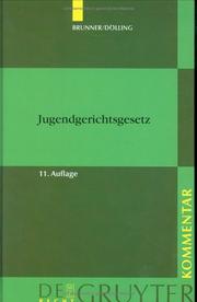 Cover of Jugendgerichtsgesetz by Brunner, Rudolf Dr.