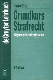 Cover of Grundkurs Strafrecht by Harro Otto