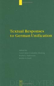Front cover of Textual responses to German unification by Carol Anne Costabile-Heming