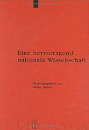Front cover of Eine hervorragend nationale Wissenschaft by Heiko Steuer