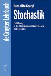 Cover of Stochastik by Hans-Otto Georgii