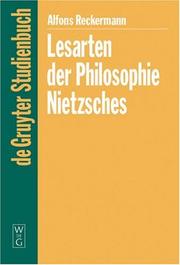 Front cover of Lesarten Der Philosophie Nietzsches by Alfons Reckermann