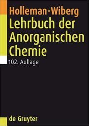 Front cover of Lehrbuch der anorganischen Chemie by A. F. Holleman